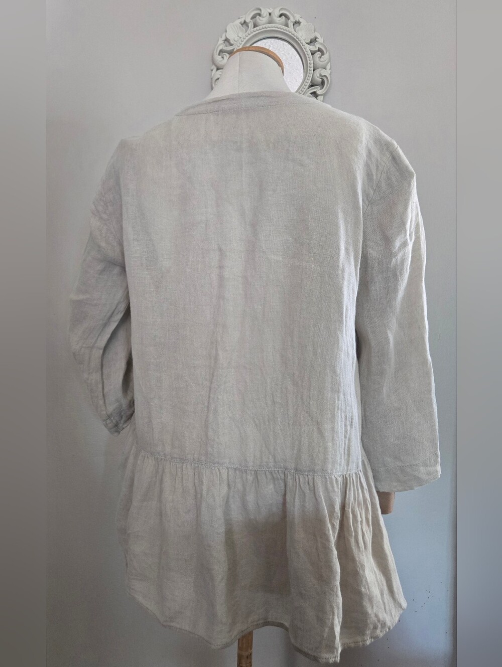 ZARA💫100% LINEN Button-Front Tunic - Picture 3 of 6